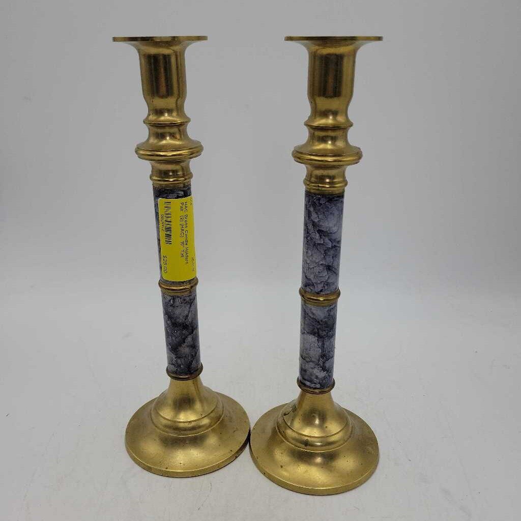 Brass Candle Holders Pair (2) (HAC)