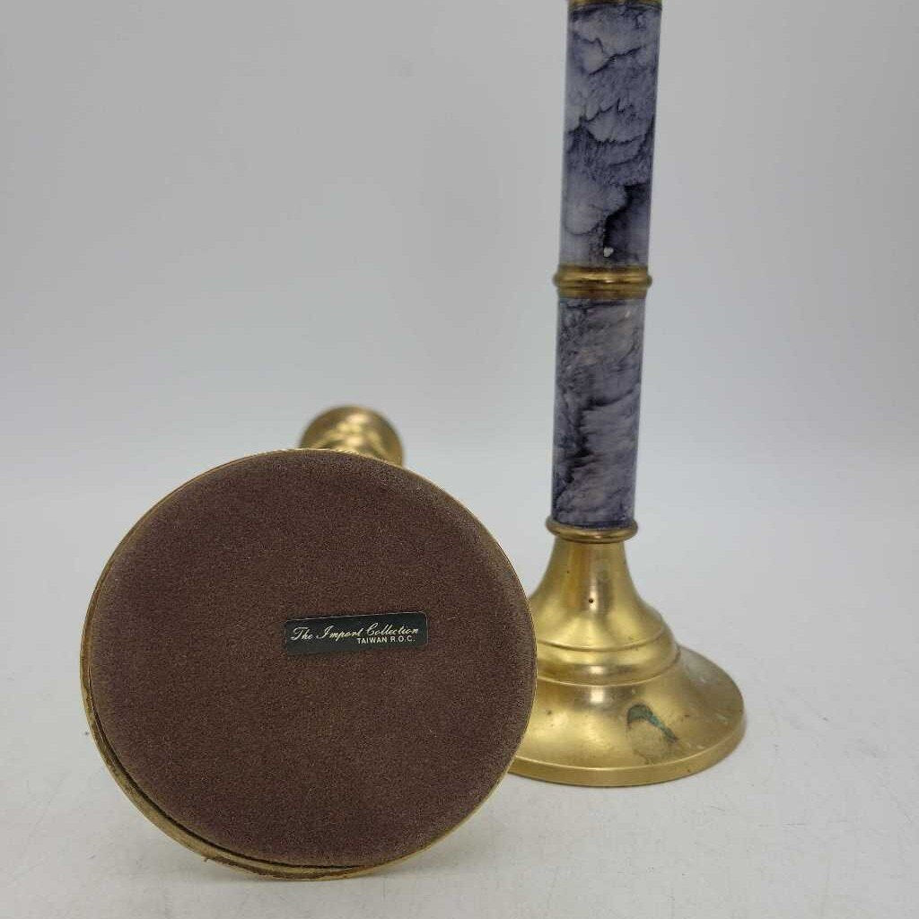 Brass Candle Holders Pair (2) (HAC)