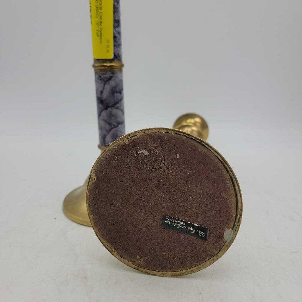 Brass Candle Holders Pair (2) (HAC)
