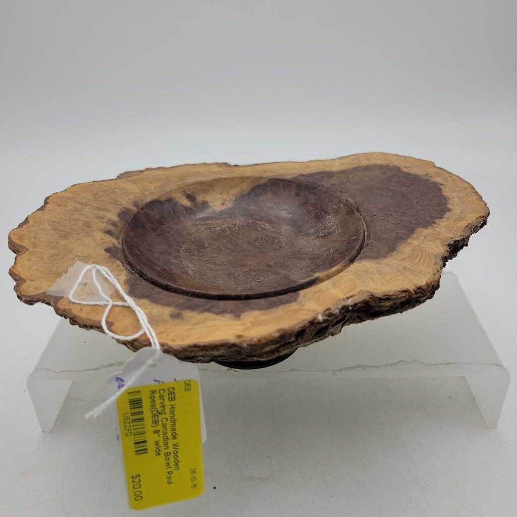 Handmade Wooden Carving Canadian Bowl Paul Ross(DEB)