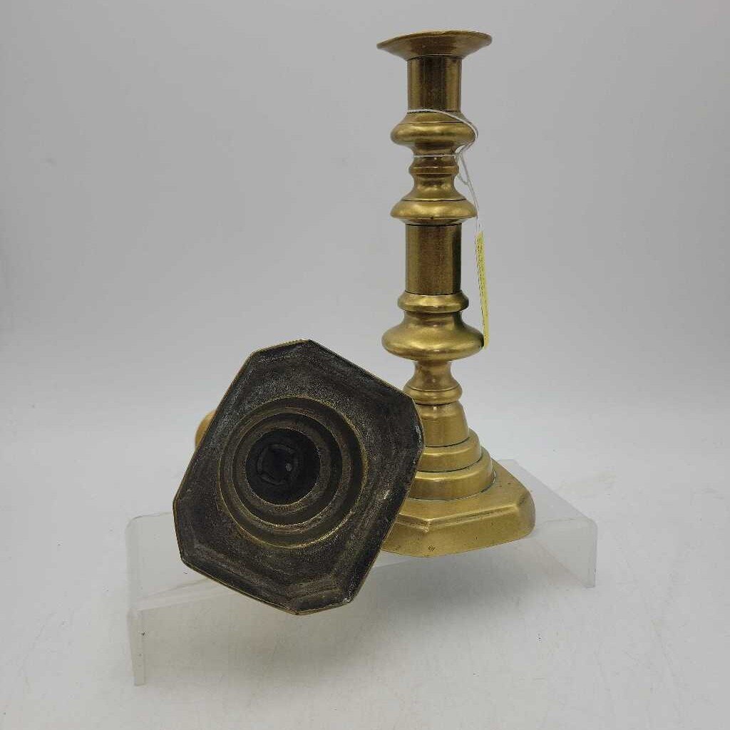 Antique pair of Brass candlestick Holders (DEB)