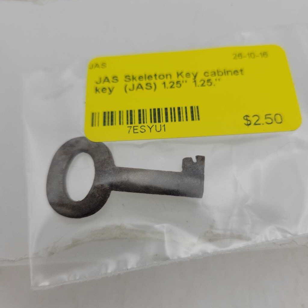 Skeleton Key cabinet key (JAS) 1.25"