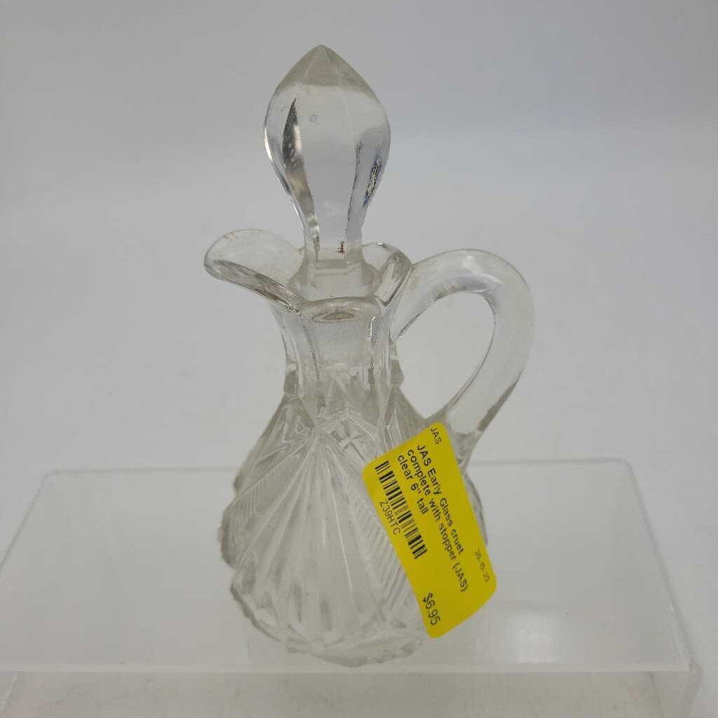 Early Glass cruet complete with stopper (JAS)
