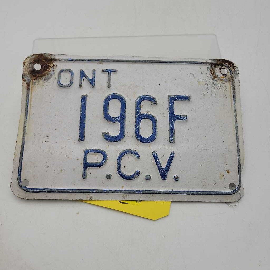PCV Ontario Licence Plate (JAS)