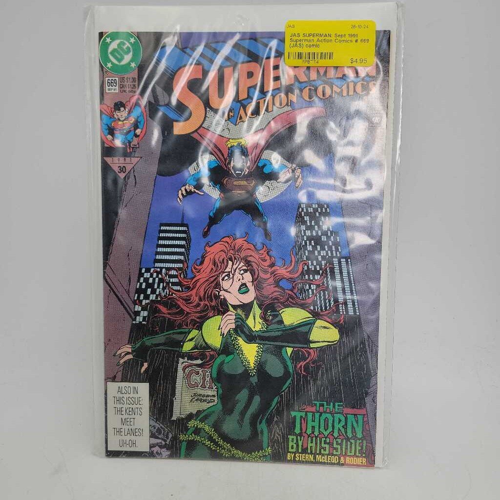 SUPERMAN: Sept 1991 Superman Action Comics # 669 (JAS) comic