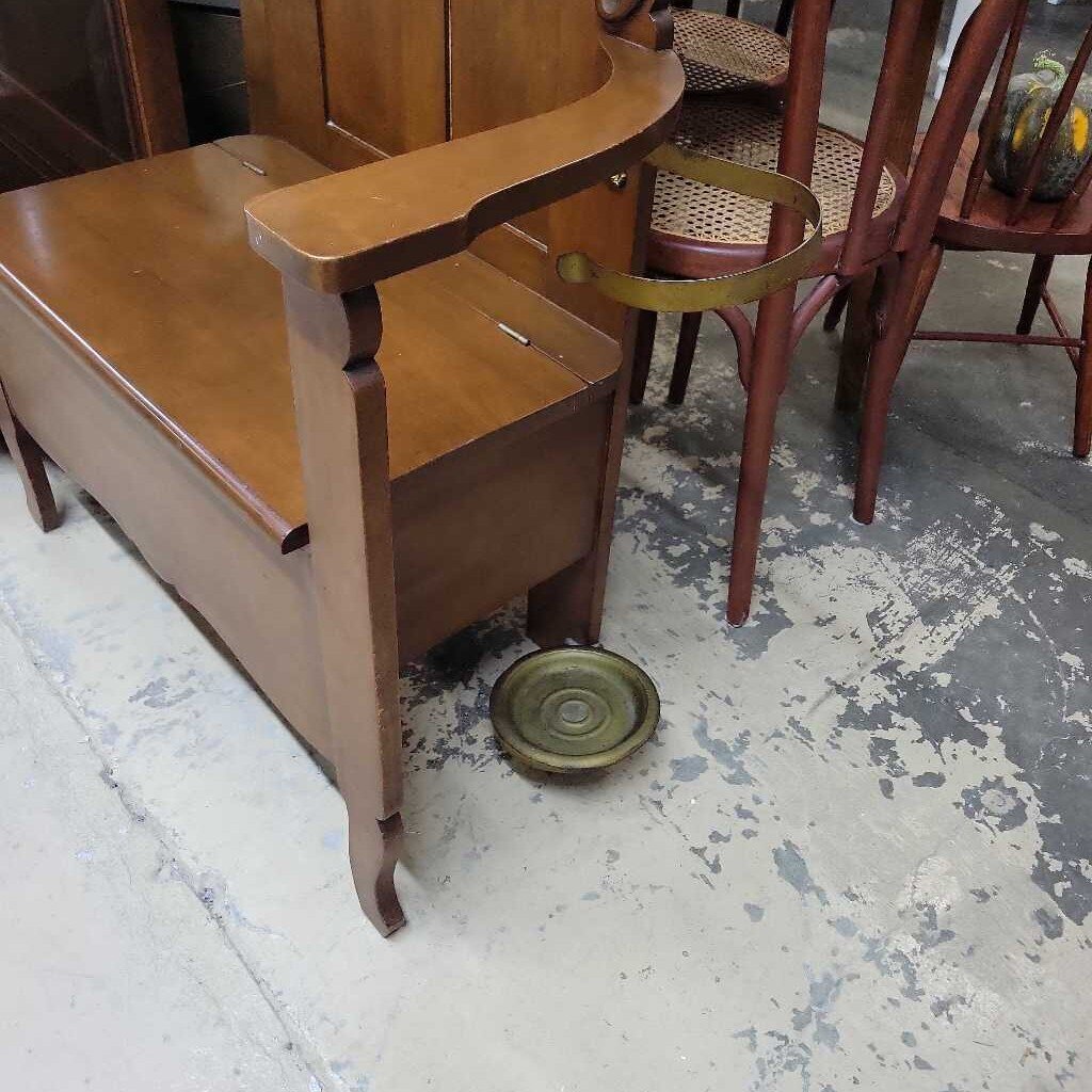 Antique Hall stand / Tree / Bench has storage (YVO) (610)