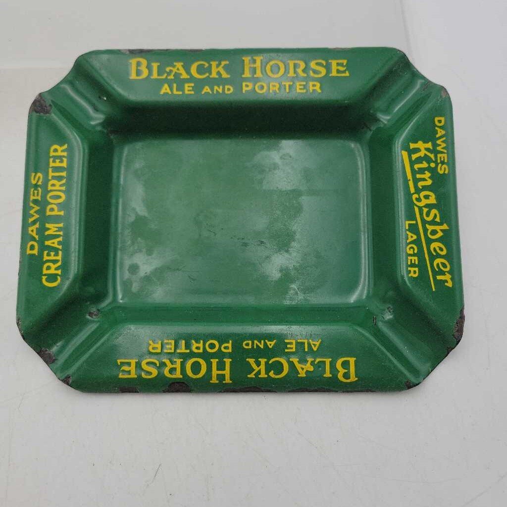 Beer ashtray advertising Black Horse Kingsbeer Dawes (US2)
