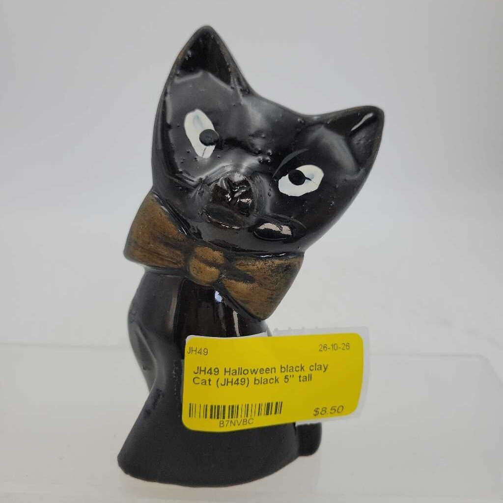 Halloween black clay Cat (JH49)