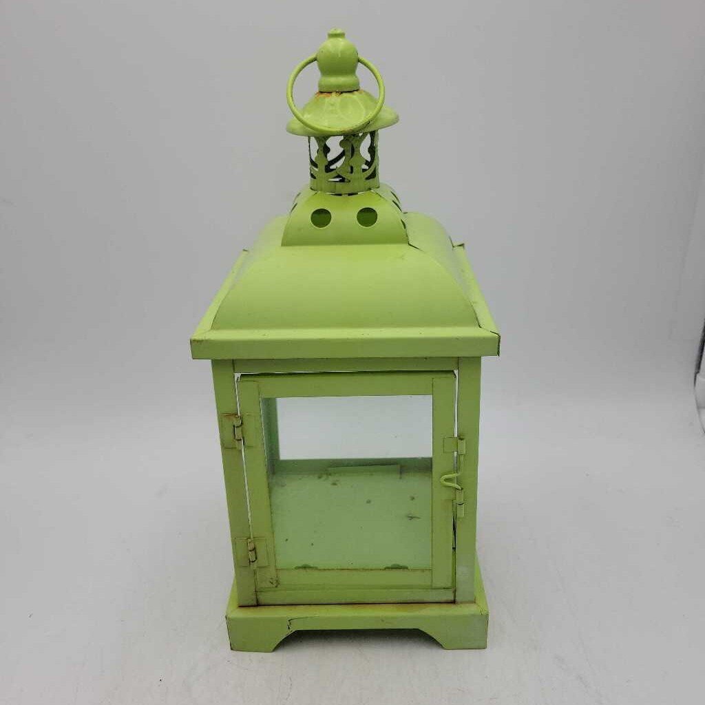 Teal Metal Lantern Candle Holder(JAS)