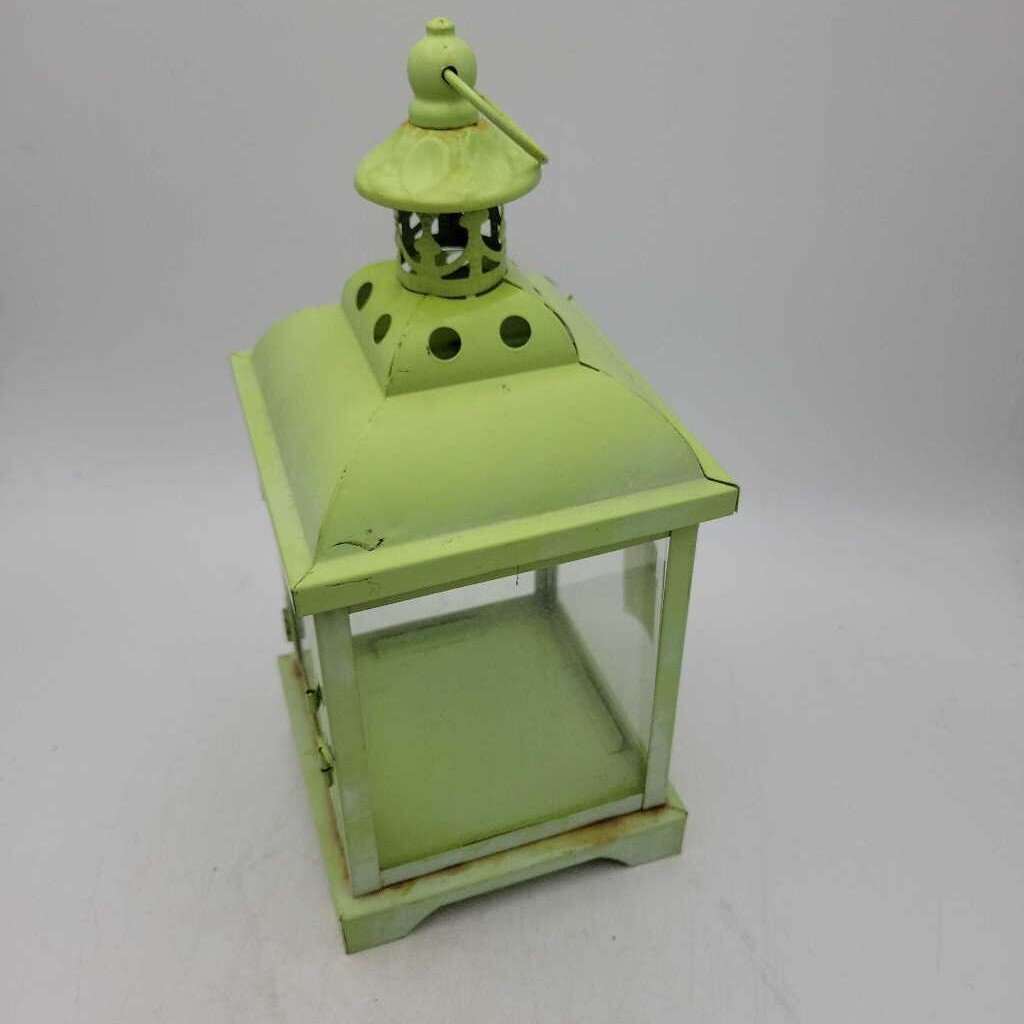 Teal Metal Lantern Candle Holder(JAS)