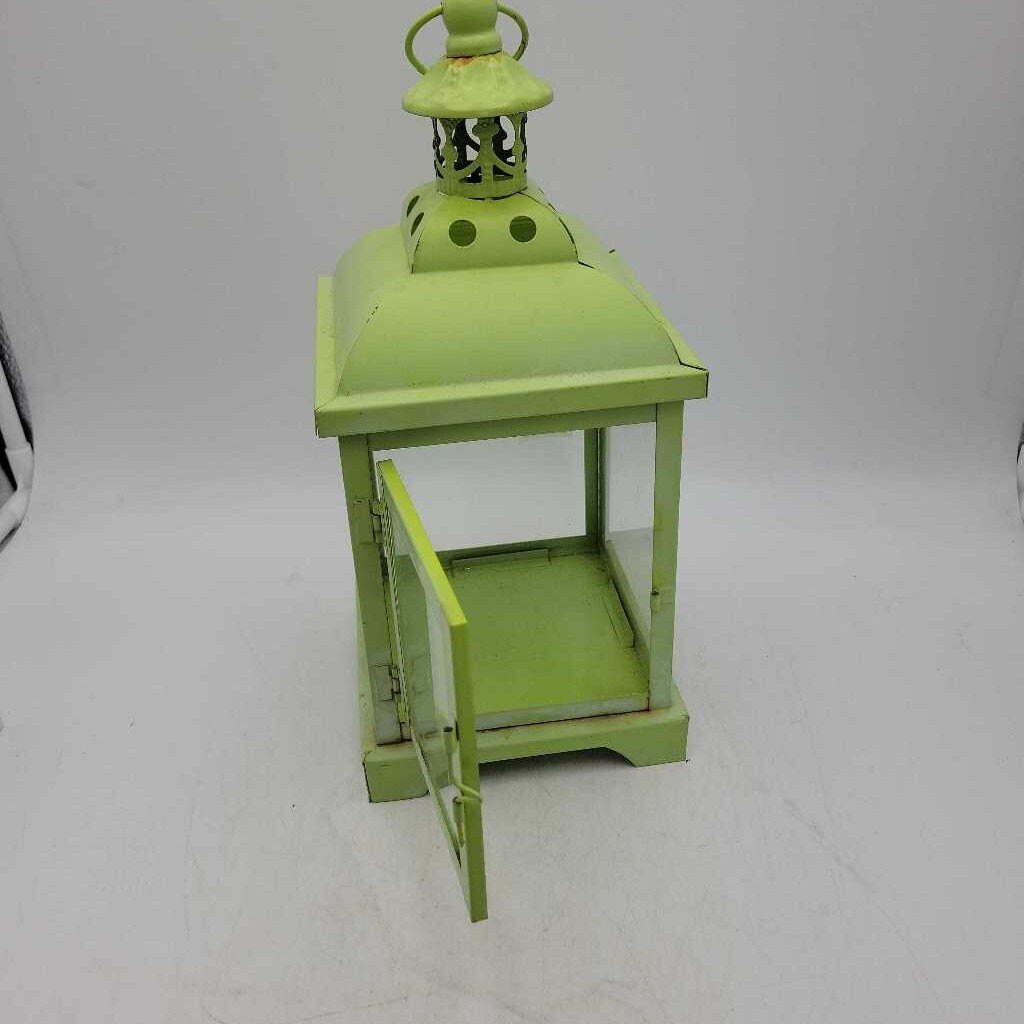 Teal Metal Lantern Candle Holder(JAS)