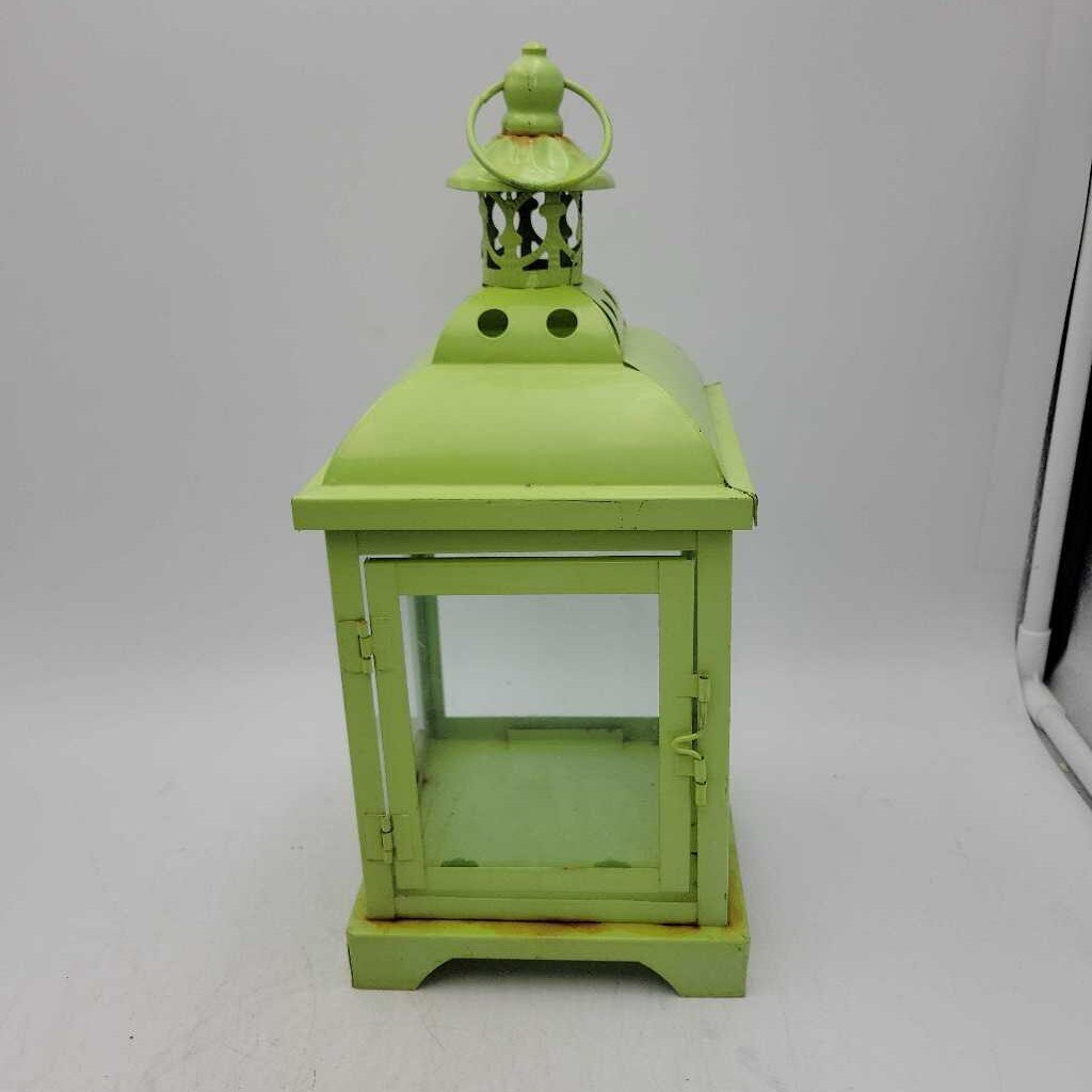 Teal Metal Lantern Candle Holder(JAS)