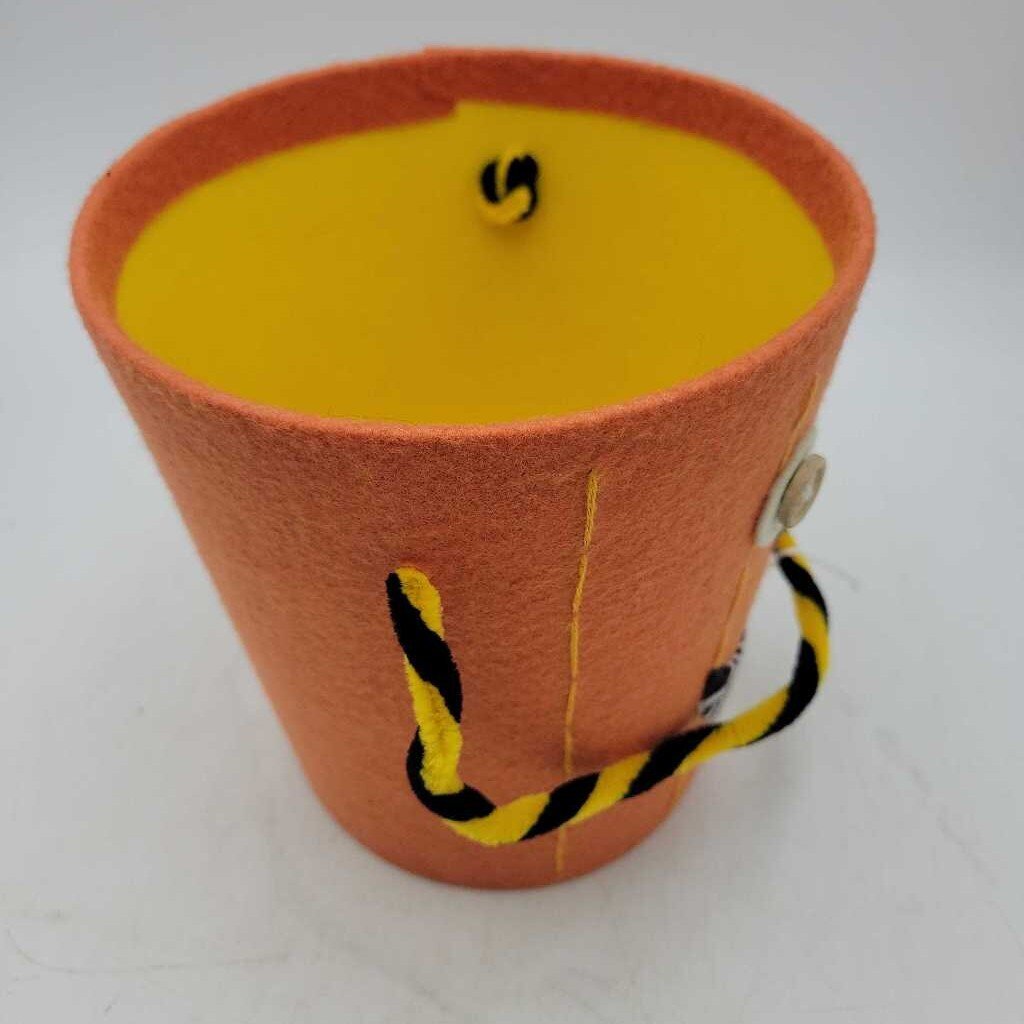 Pumpkin Halloween Candy pail bucket basket Halloween decor (JH49)