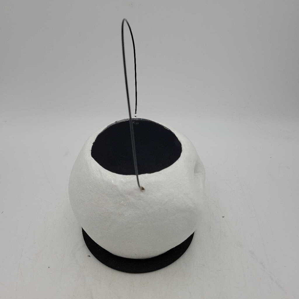 White Ghost Circa 1980's Pumpkin Halloween Candy pail bucket basket Halloween decor (JH49)