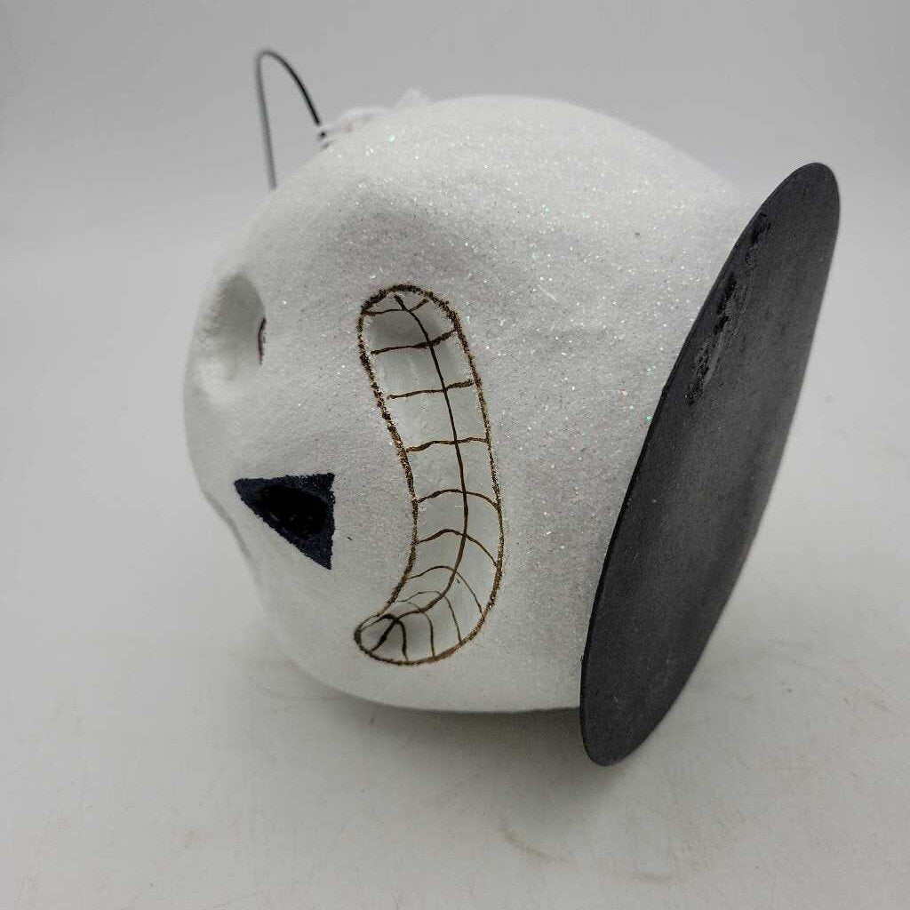 White Ghost Circa 1980's Pumpkin Halloween Candy pail bucket basket Halloween decor (JH49)