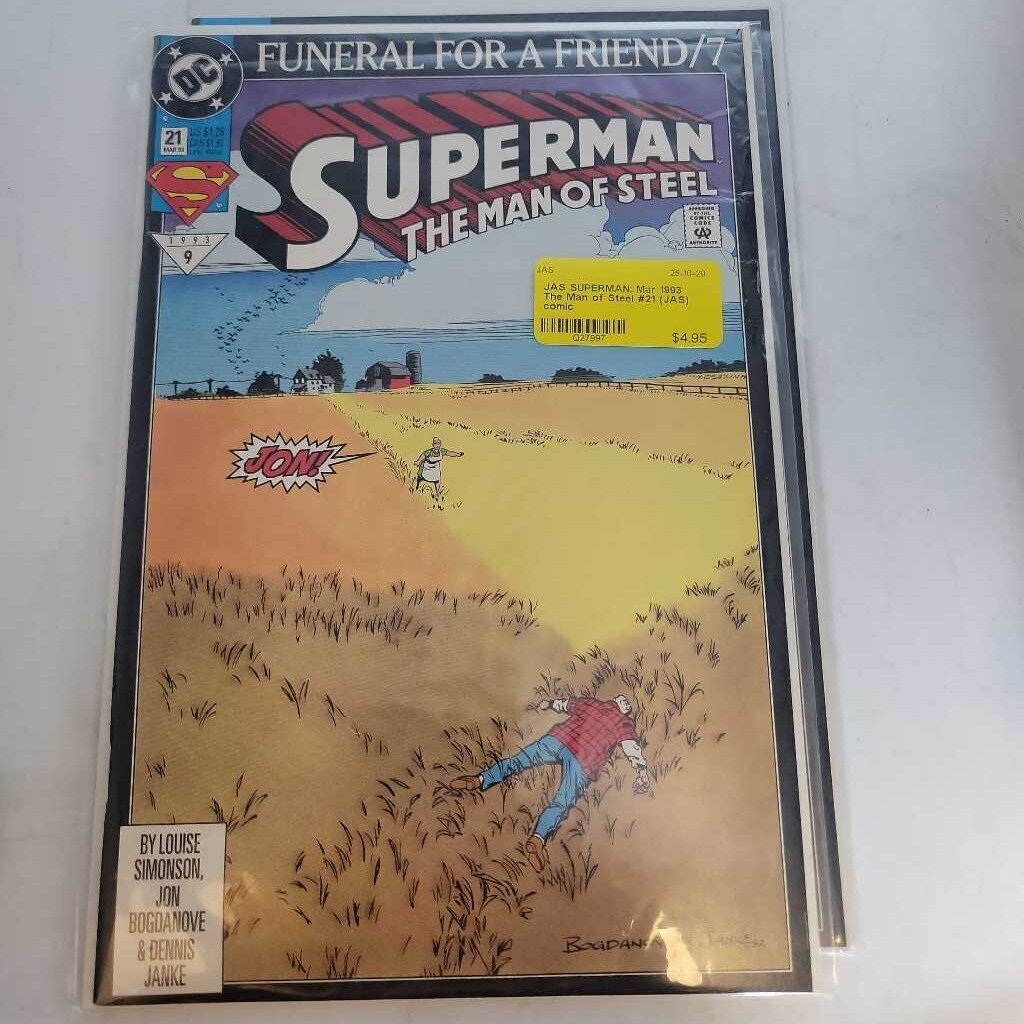 SUPERMAN: Mar 1993 The Man of Steel #21 (JAS) comic