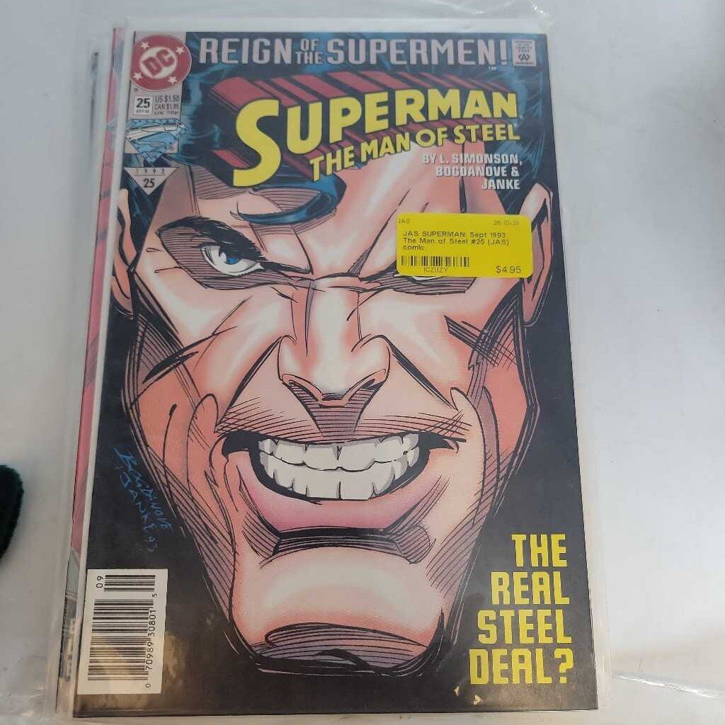 SUPERMAN: Sept 1993 The Man of Steel #25 (JAS) comic