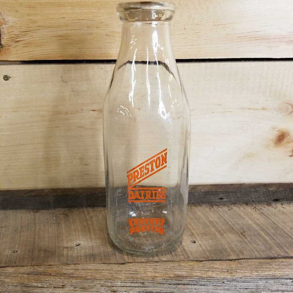 Preston Dairies Quart MIlk Bottle