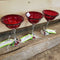 Red/Silver wine glasses (JH49)