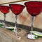 Red/Silver wine glasses (JH49)