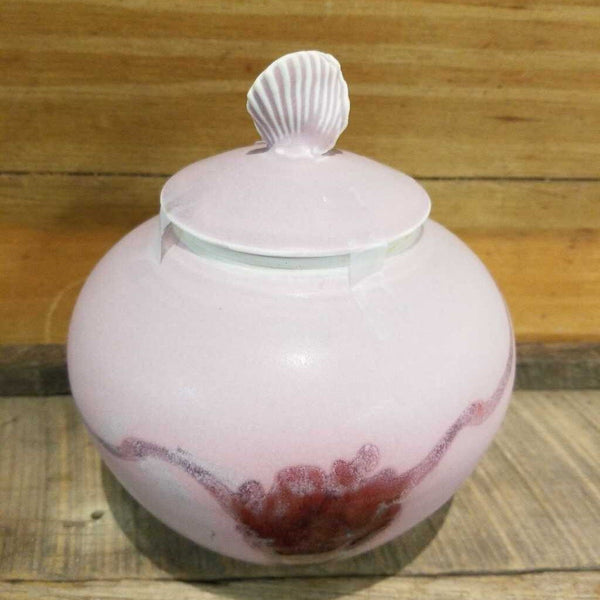 Studio Pottery Pot with Shell Finial (RHA) Studio Pottery Pot with Shell Finial (RHA)