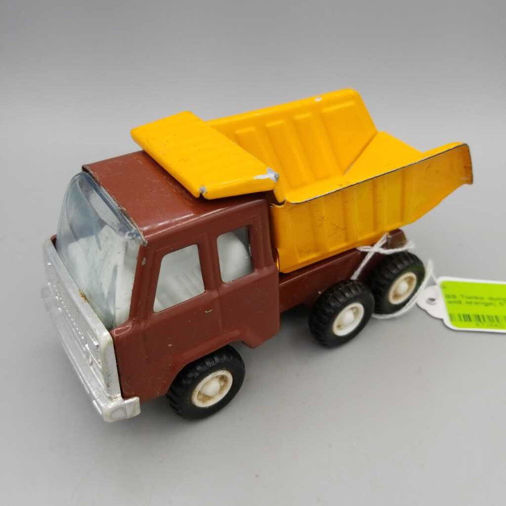 Tonka dump truck (brown and orange)