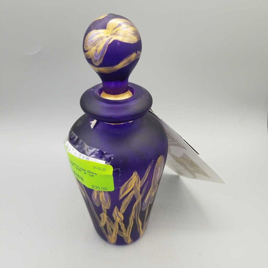 Iridescent Purple Glass bottle (LIND) B167