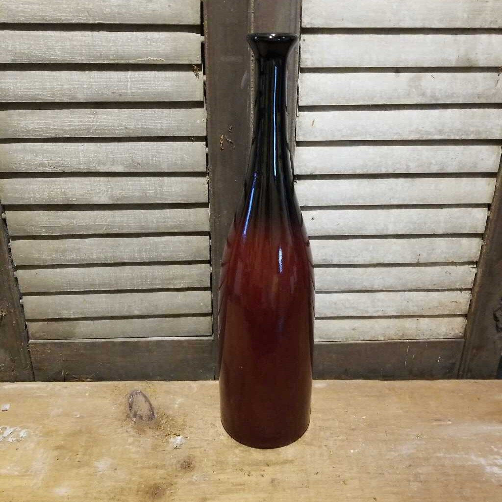 Brown Glazed Pottery Bottle (EA) (UR)