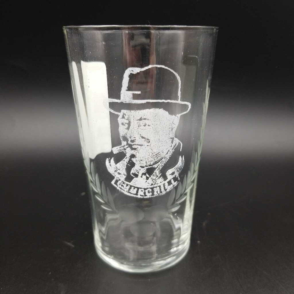 Rare Winston Churchill Glass (JAS)