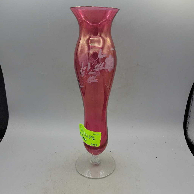Cranberry Vase (YVO) (111)