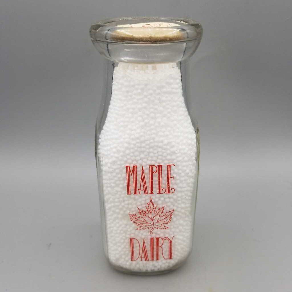 Maple Dairy half Pint Milk Bottle (DR)