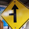 Vintage Road Sign Left Turn Ahead (YVO)