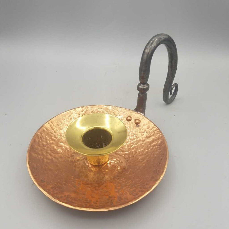 Copper /Brass Wrought Iron Candle Holder (DS) 1659 – Waterford Antique  Market