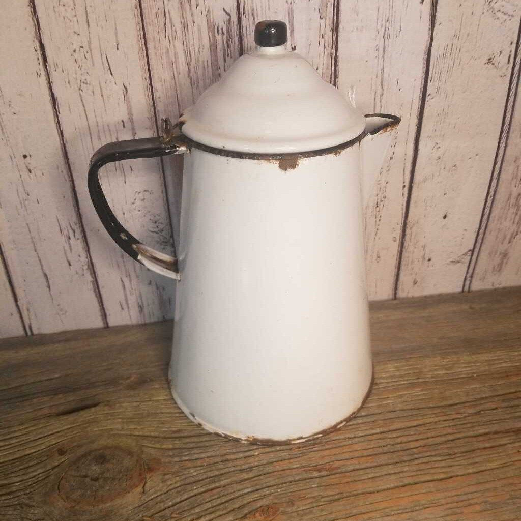 Antique Enamel Coffee Pot (M2) #192