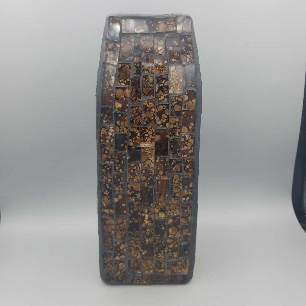 Brown Glass Mosaic Vase (UR)