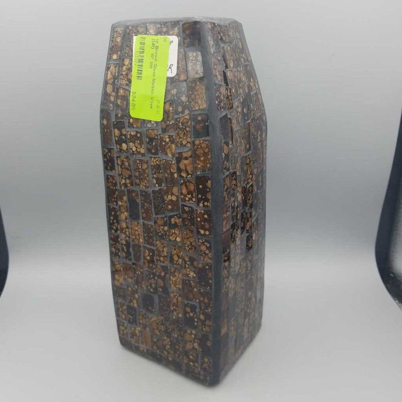 Brown Glass Mosaic Vase (UR)