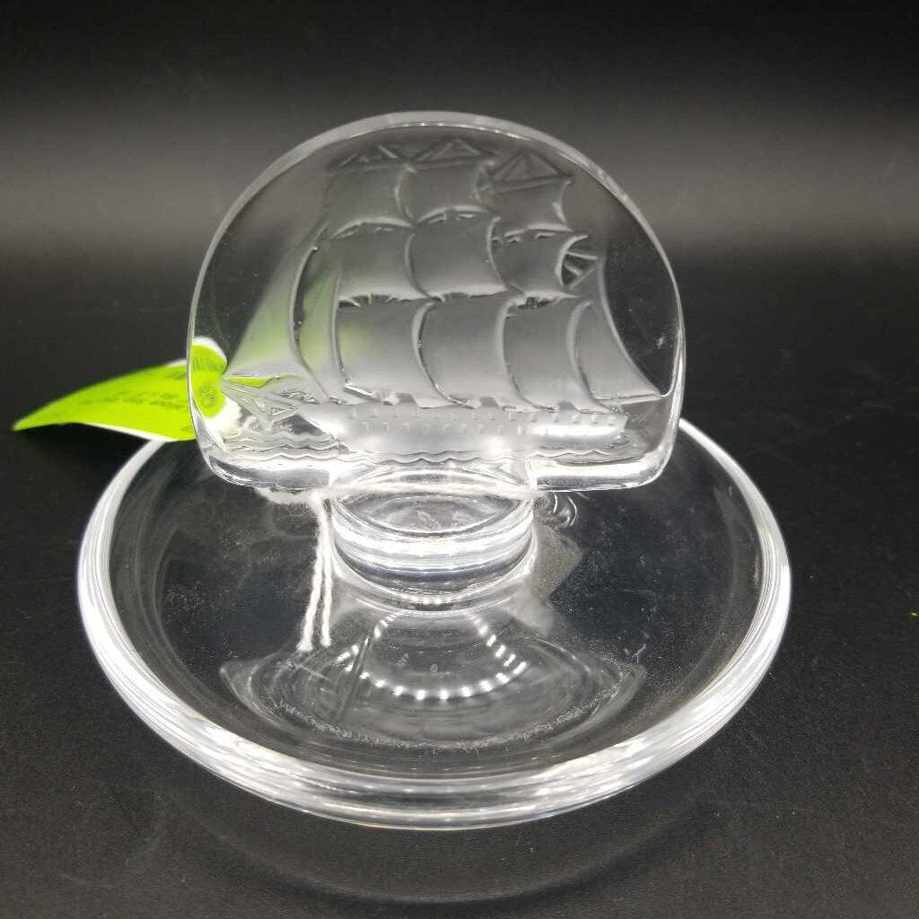 Lalique Ship Ring Dish (DEB)