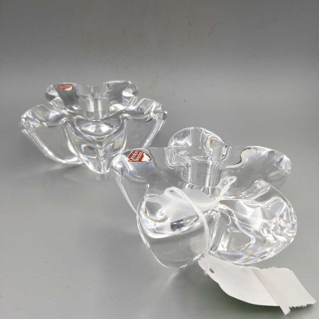 Swedish Glass Candle Holders (DEB)