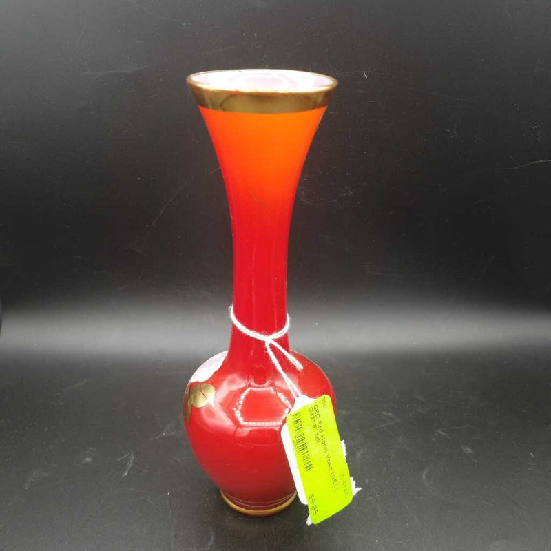 Red Floral Vase (GEC) G421