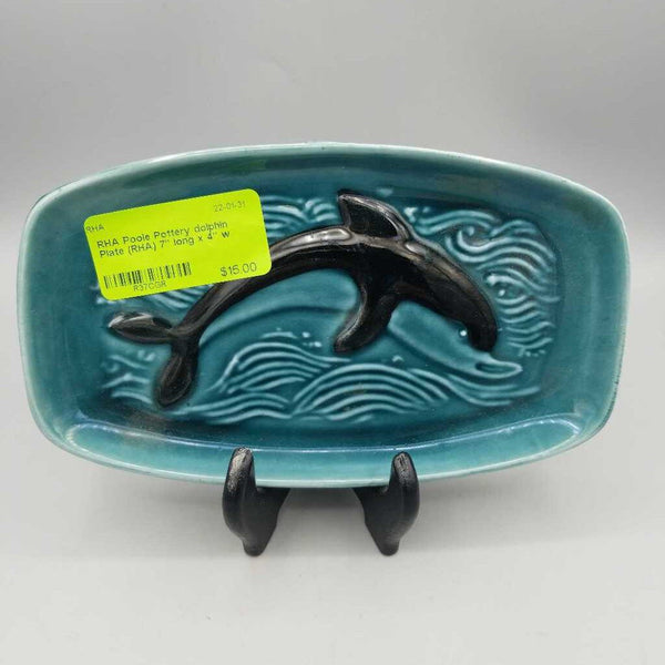 Poole Pottery dolphin Plate (RHA)