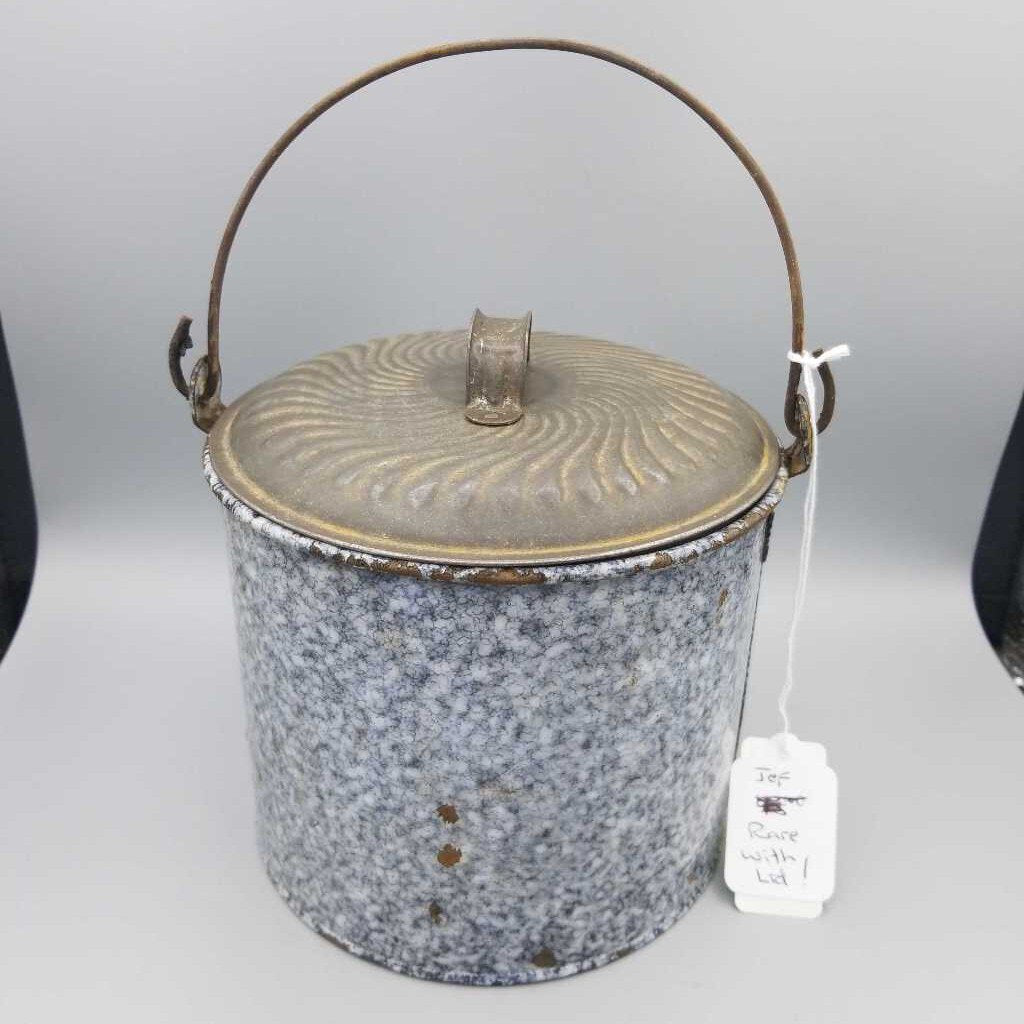 Enamel Lunch Bucket With Lid (Jef)