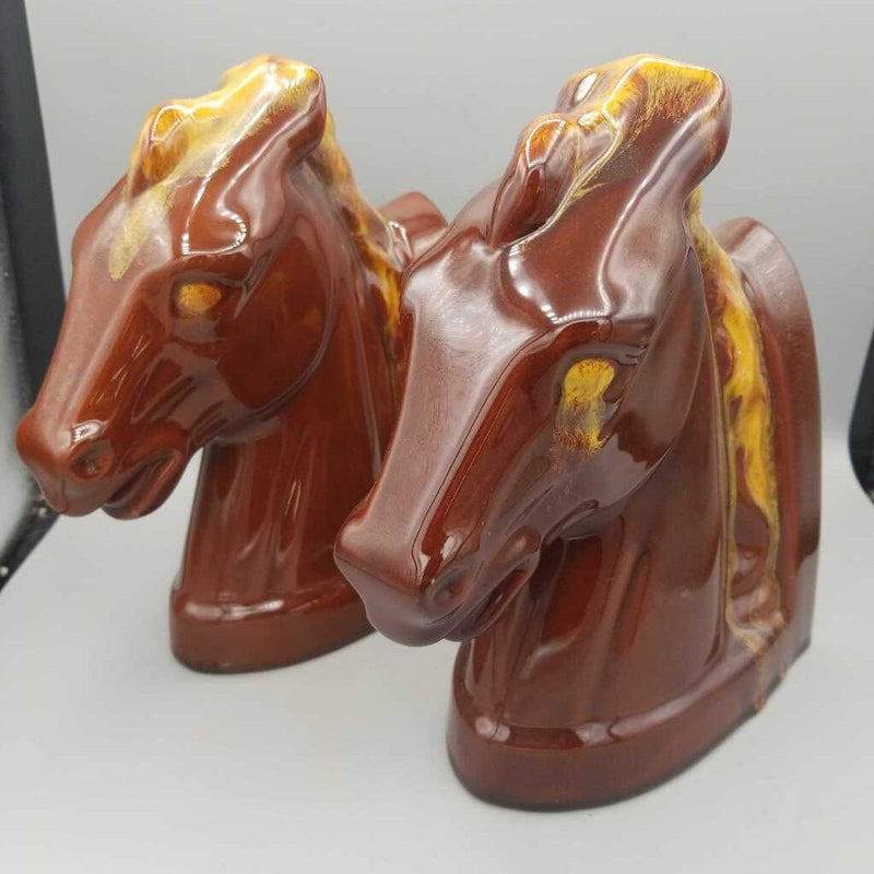 Blue Mountain Pottery Horse Bookends (RHA)