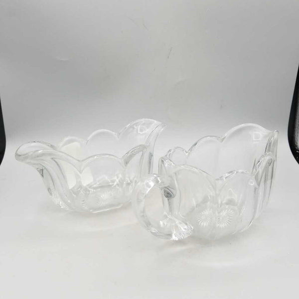 Early Cut Glass Cream and Sugar (JAS)