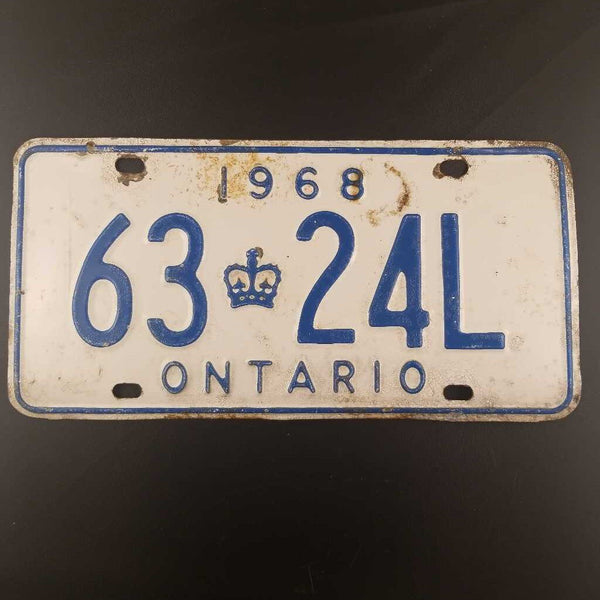 1968 Ontario License Plate (JAS)