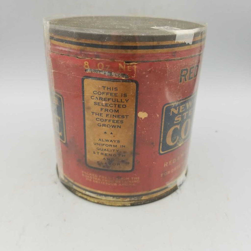 Antique Red and White Coffee Tin (Jef)