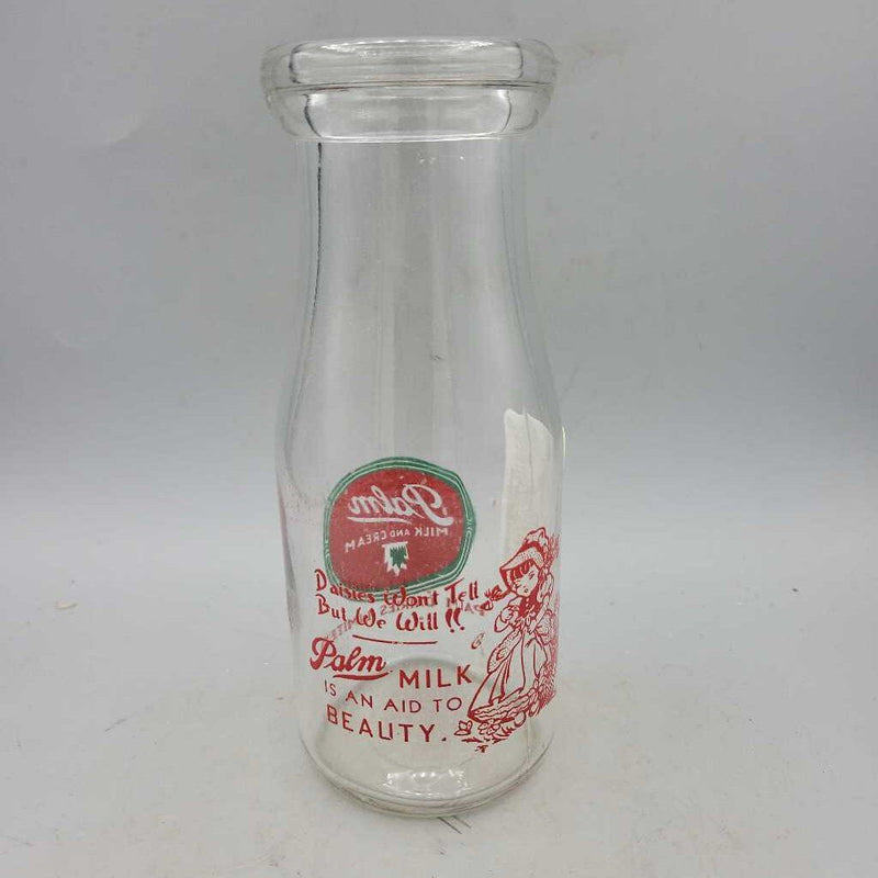 Palm Milk and Cream Half Pint Milk Bottle (Jef)