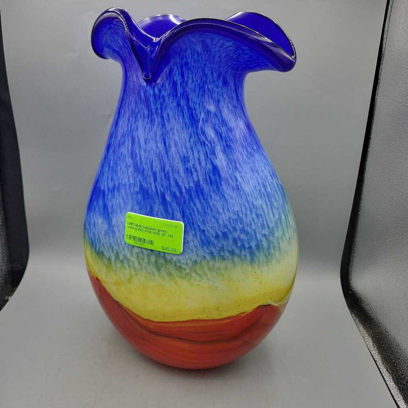 Multi coloured glass vase (LIND) P113