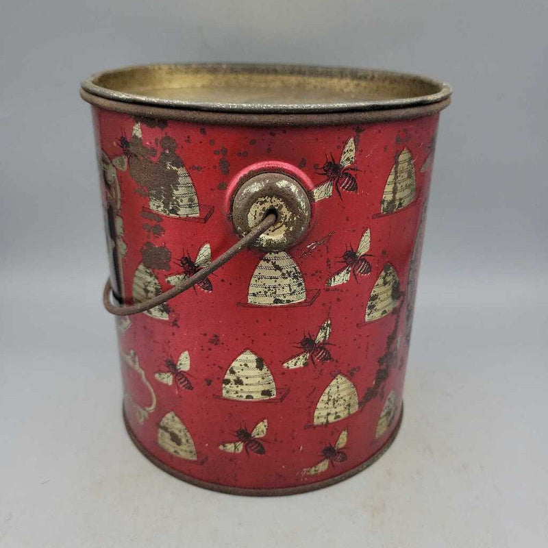 Honey Apiaries Tin Pail Piggott Brigden Ontario(Jef) Rare