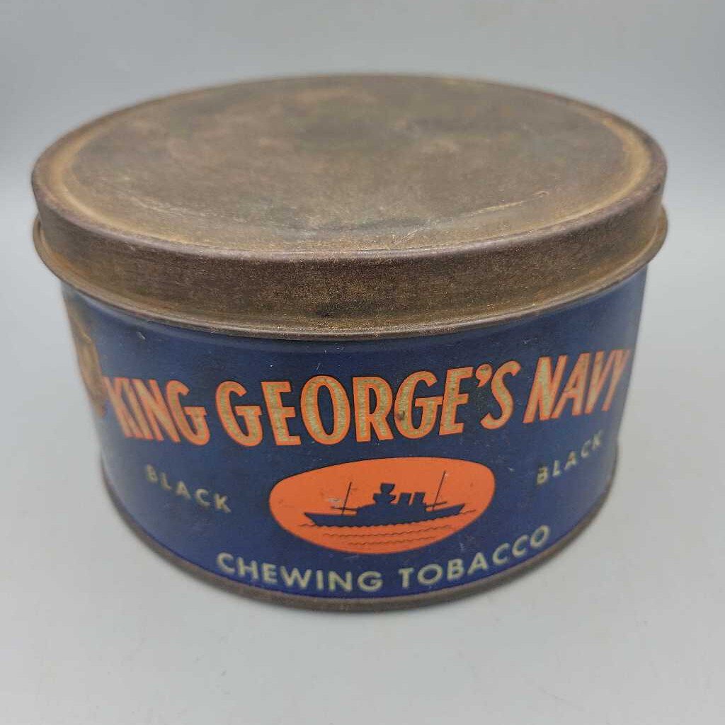 King George's Navy Black Chewing Tobacco tin (Jef)