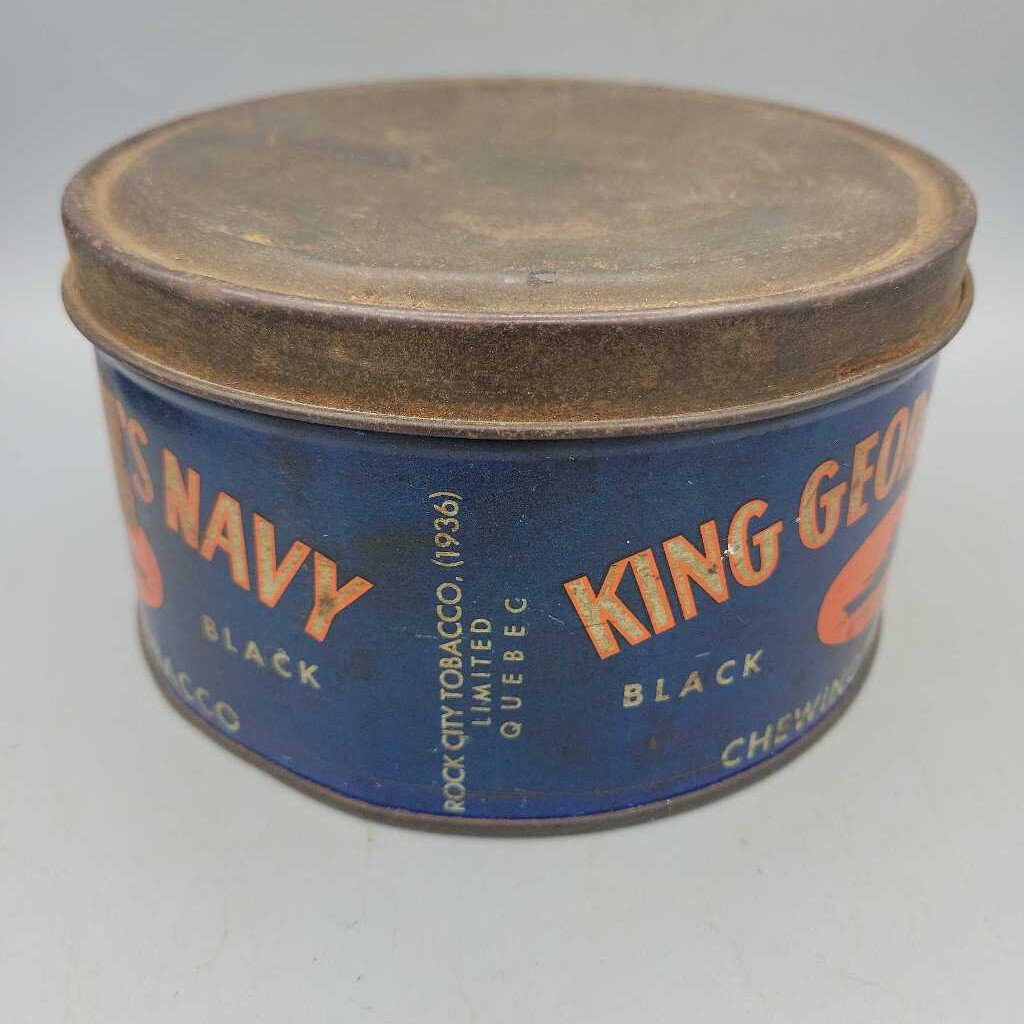 King George's Navy Black Chewing Tobacco tin (Jef)